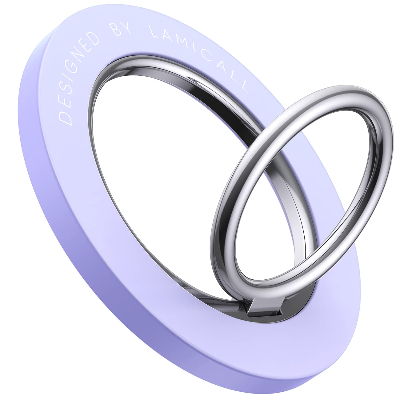 Magnetic Phone Ring Holder for Mag Safe   Lamicall Magnetic Finger Phone Ring Stand Holder, Magnet Ring Grip, Compatible with iPhone 14 Plus 13 12, Pro, Pro Max, Mini, Mag safe Accessories, Violet
